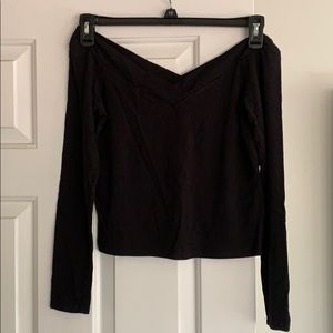 Black long sleeved top.